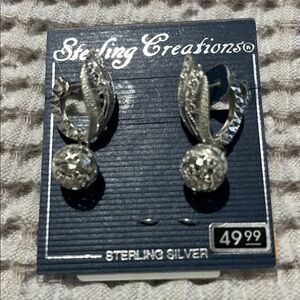 NWT Silver Filigree Drop Earrings - Sterling Silver